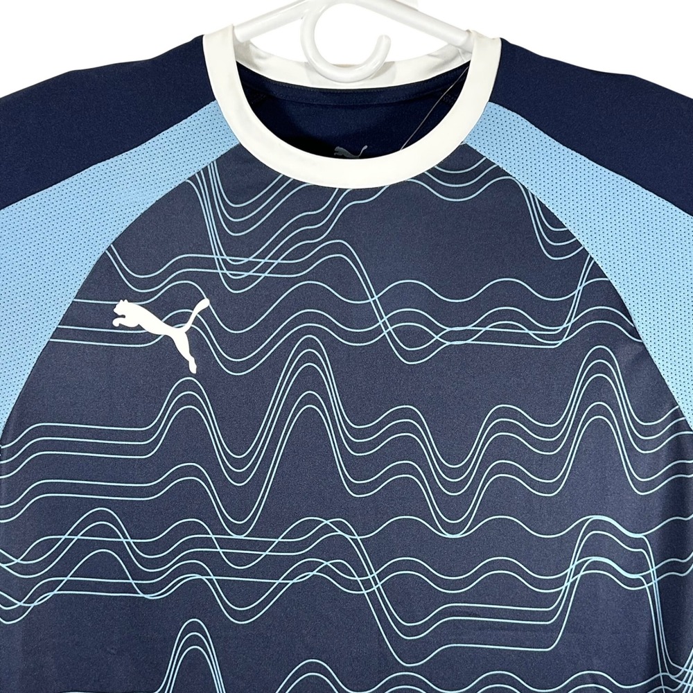 Pumao Graphic Jersey Mens Small Navy Blue Soccer Training‎ New